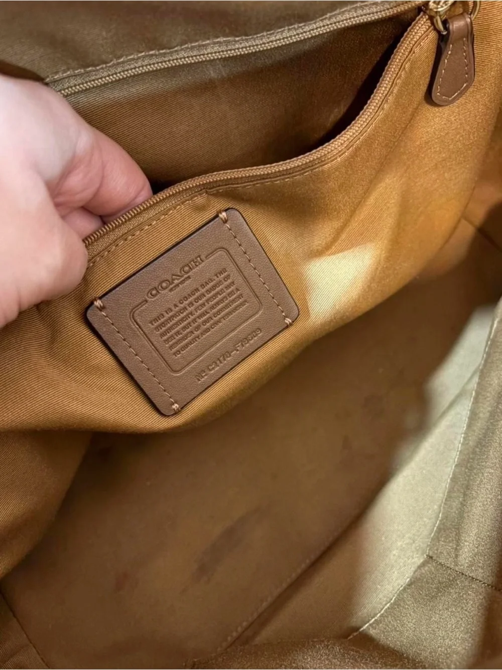 COACH Signature Canvas Tote and Wallet Set in Khaki/Chalk